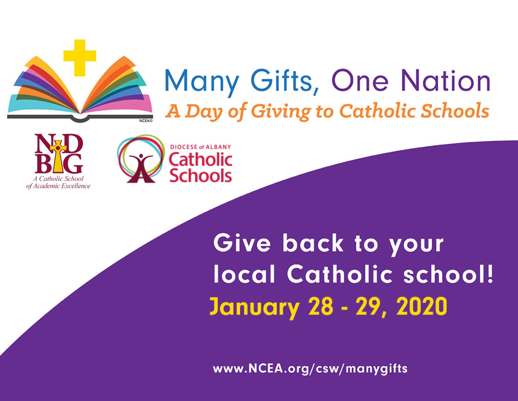 NCEA Day of Giving- Support ND-BG During Catholic Schools Week!